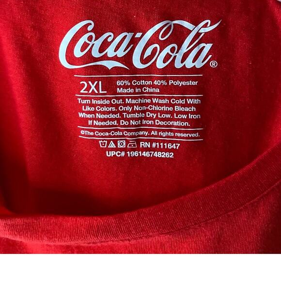 NWT COCA COLA Red Logo Short Sleeve Summer T Shirt Top ~ Women's Size 2XL (19) - Picture 5 of 5